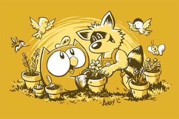 OWLY MEN'S GOLD PLANTING DAY T-SHIRT
