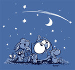 OWLY GIRLY-T LIGHT BLUE STARRY NIGHT